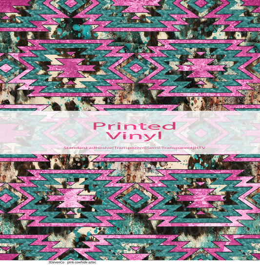 pink cowhide aztec vinyl sheet