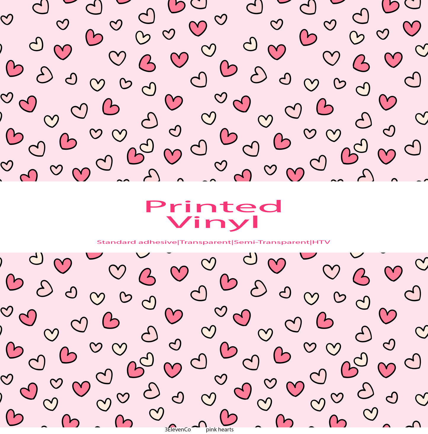 pink hearts vinyl sheet