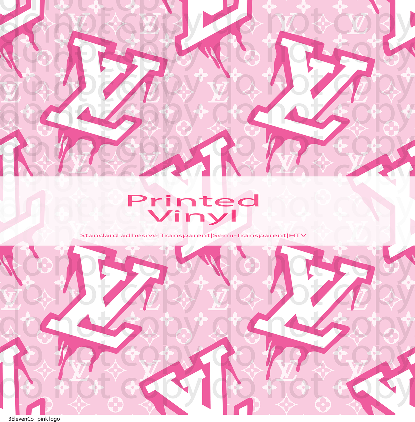 pink logo vinyl sheet