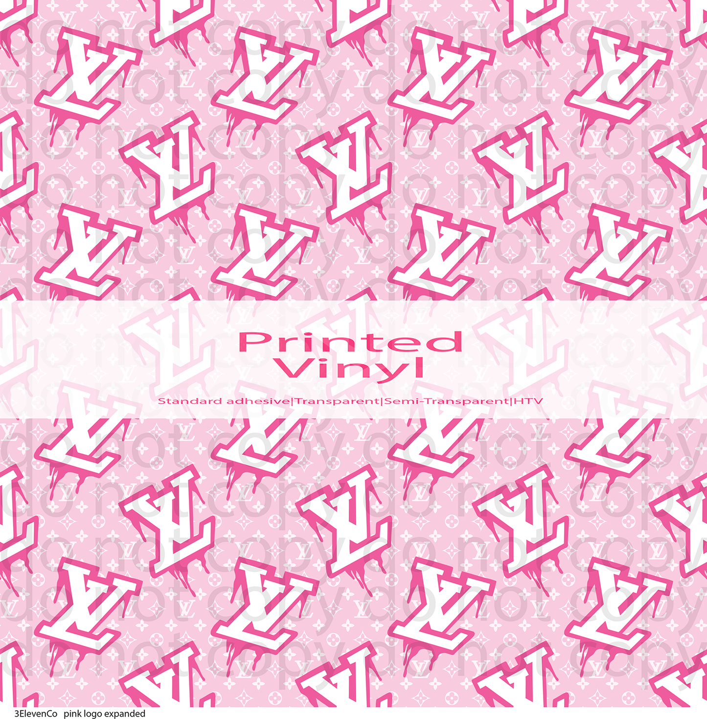 pink logo vinyl sheet