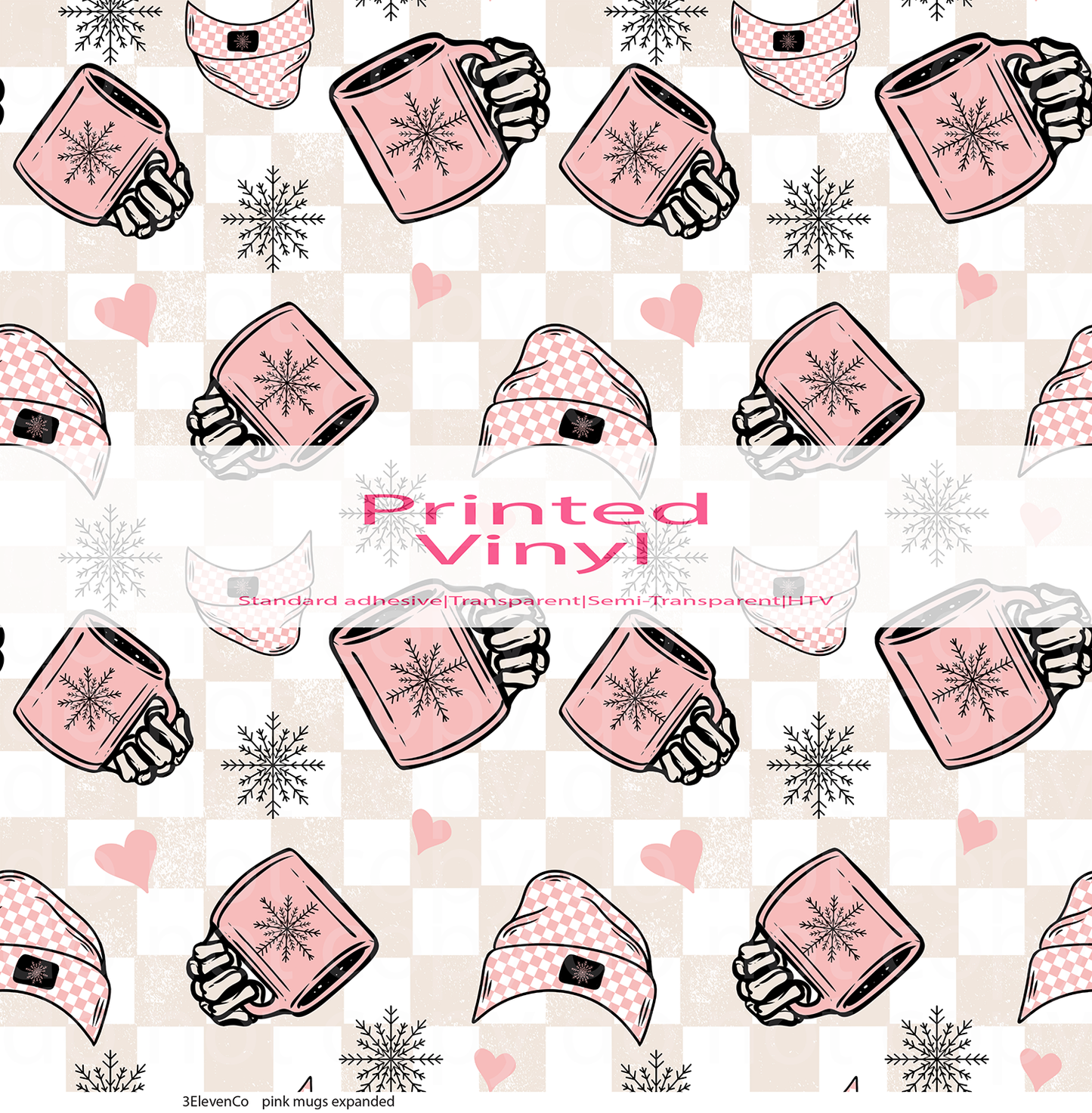 pink mugs vinyl sheet or decal