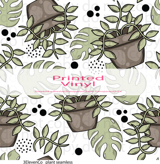 plants seamless vinyl sheet