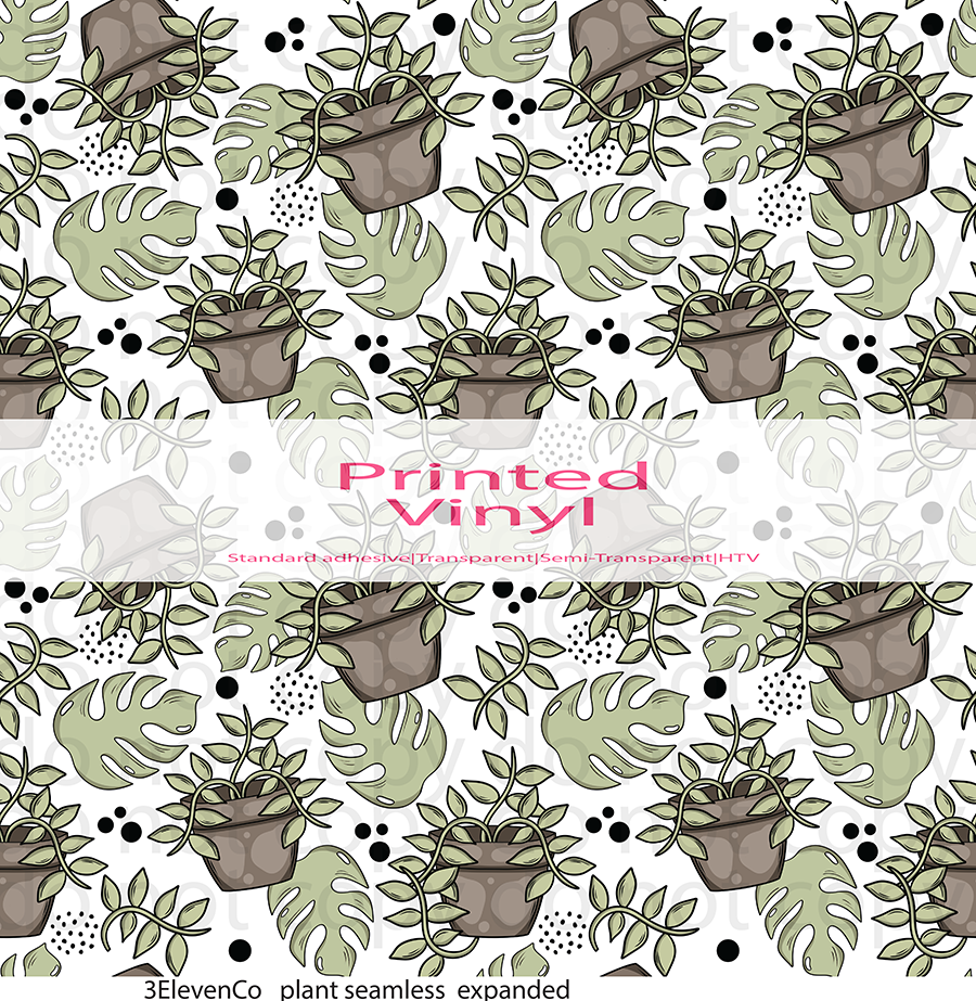 plants seamless vinyl sheet