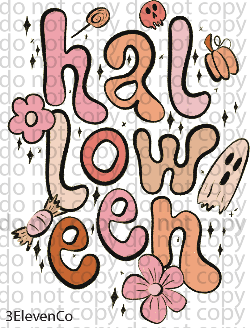 playful halloween decal