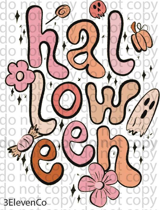 playful halloween decal