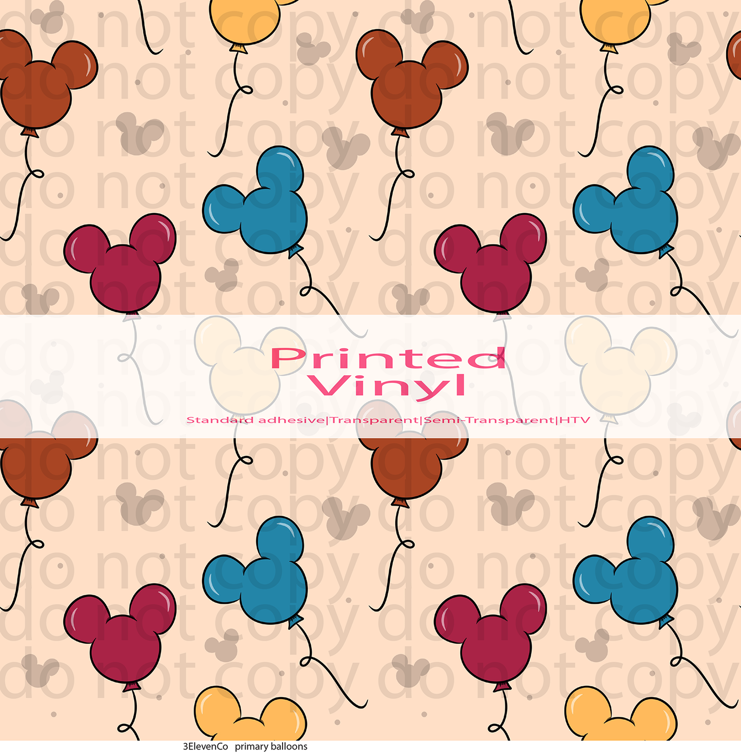 primary balloons vinyl sheet