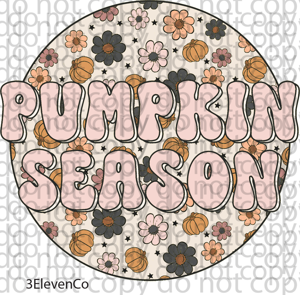 pumpkin season vinyl sheet or decal