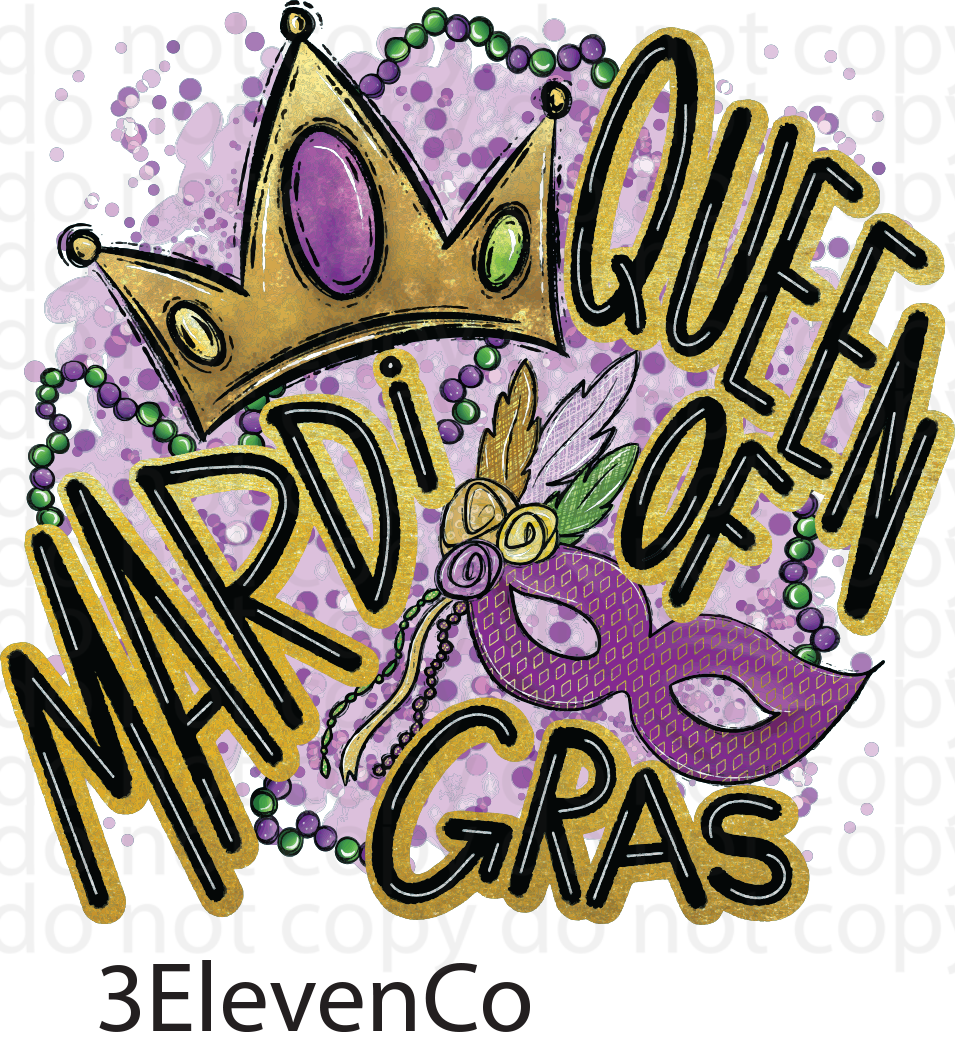 queen of mardi gras decal