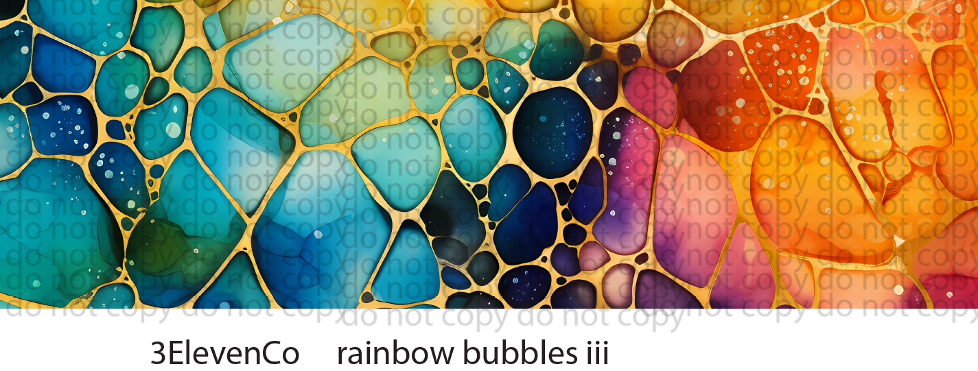 rainbow bubbles sheet and/or pen wrap