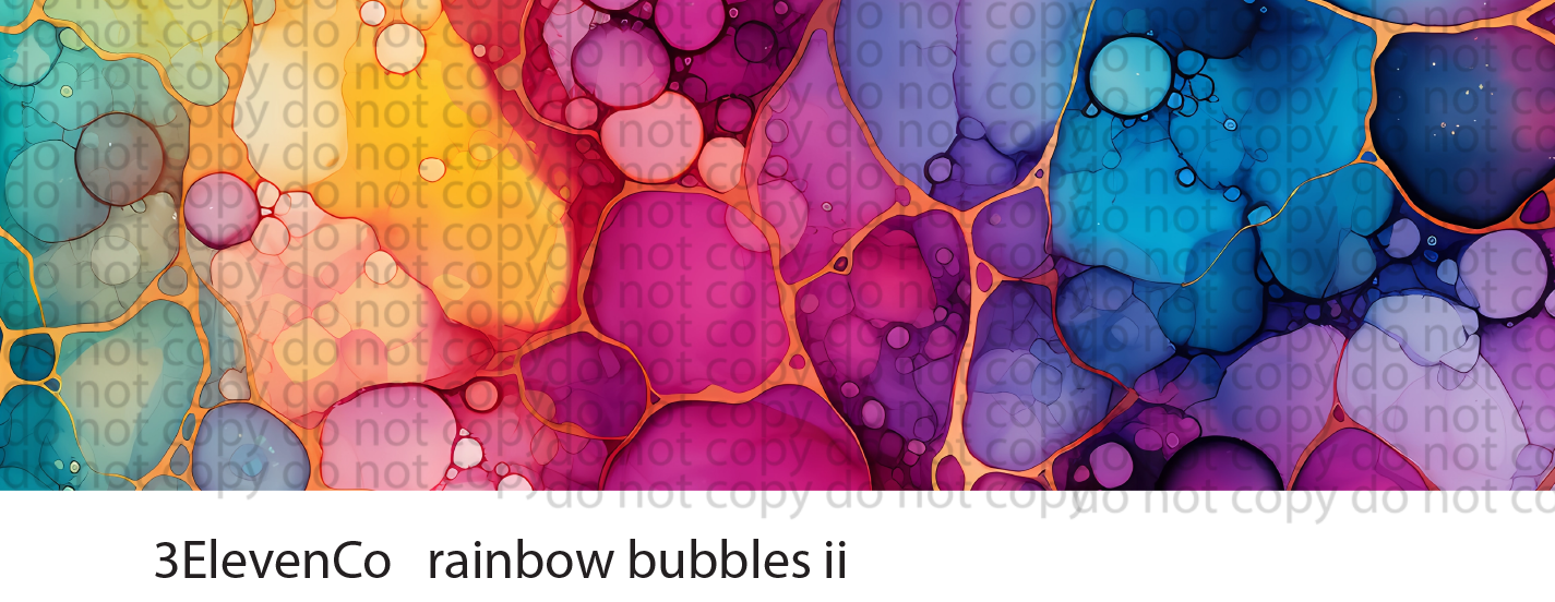 rainbow bubbles sheet and/or pen wrap