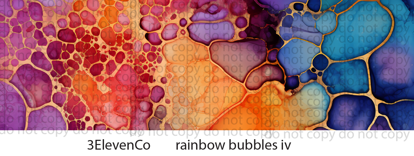 rainbow bubbles sheet and/or pen wrap