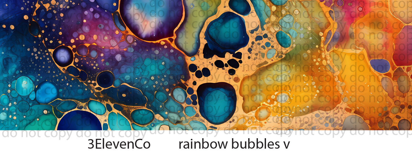 rainbow bubbles sheet and/or pen wrap