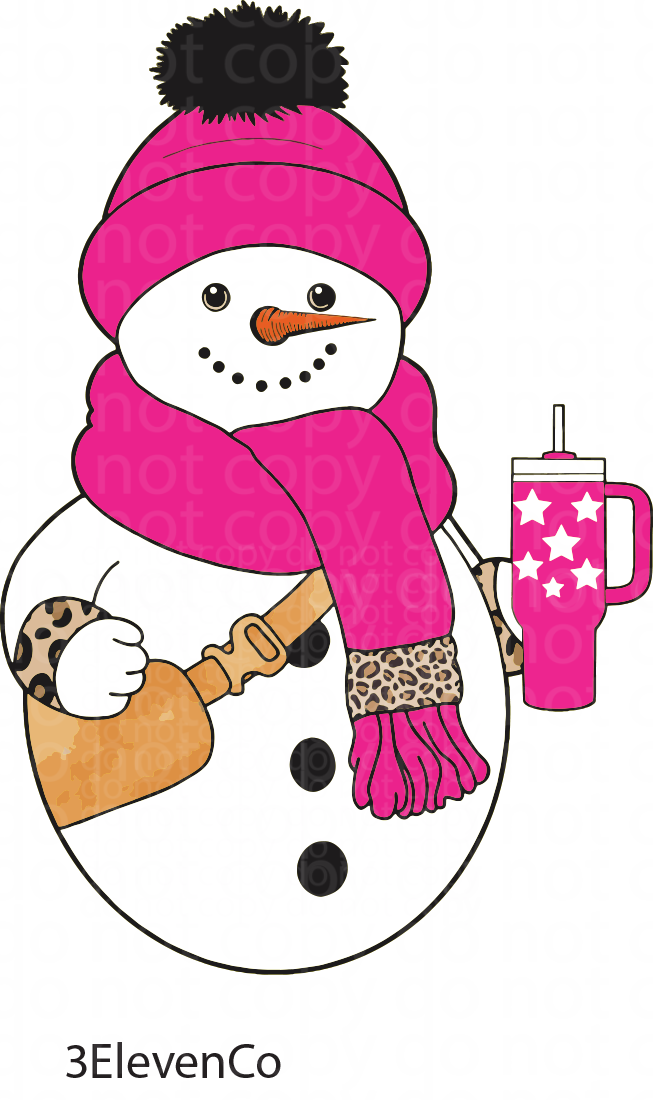 ready to go snowgirl decal or sticker