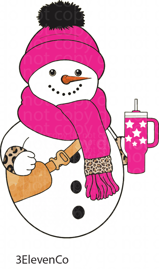ready to go snowgirl decal or sticker