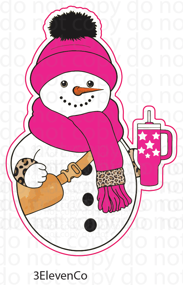 ready to go snowgirl decal or sticker