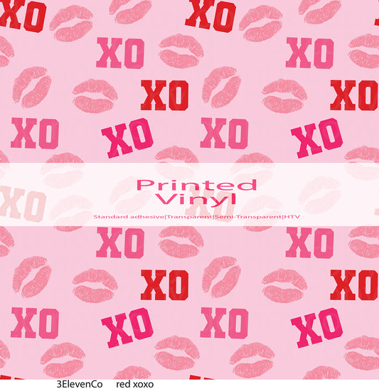 red xoxo vinyl sheet