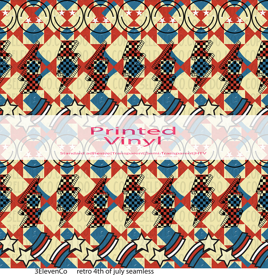 retro 4th of July seamless