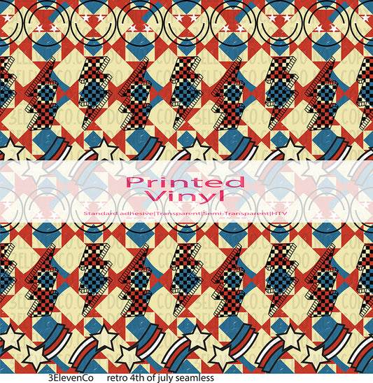 retro 4th of July seamless