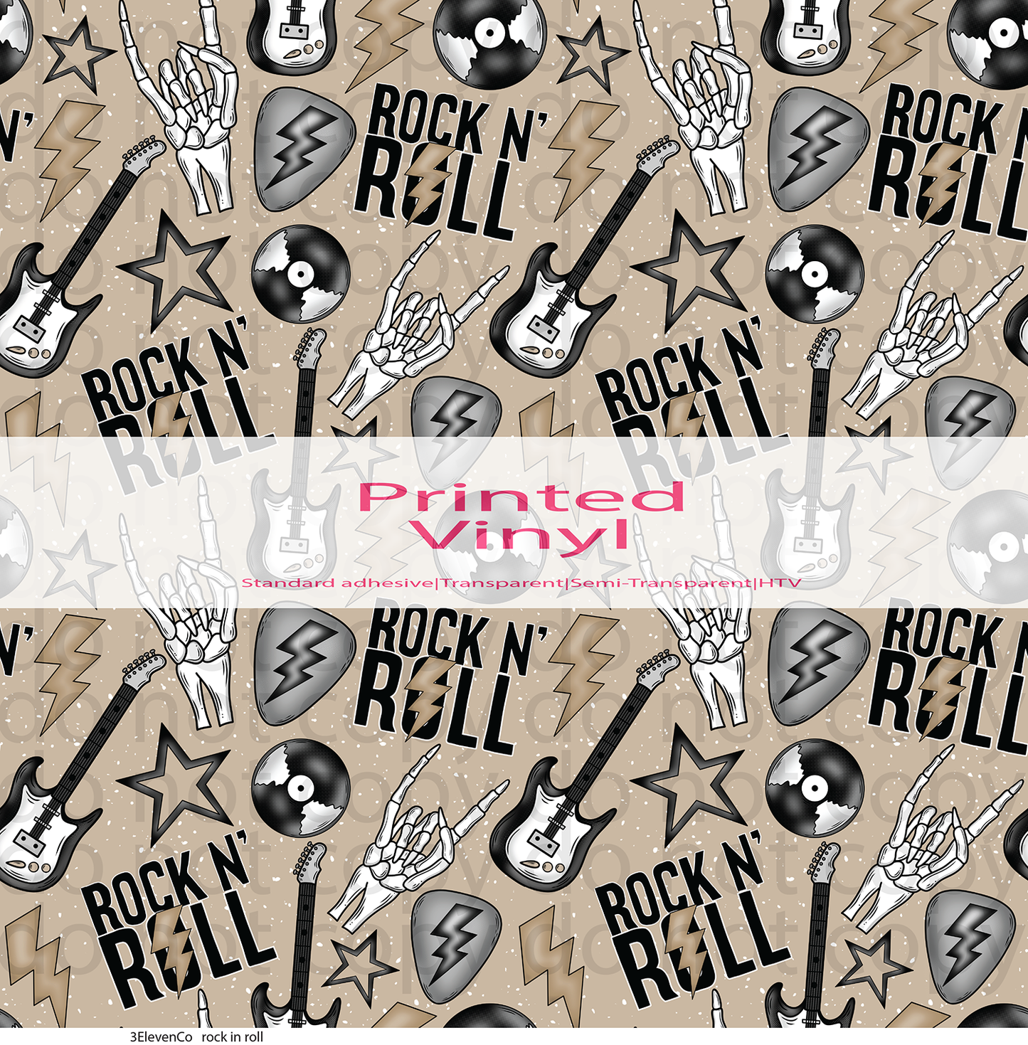 rock n roll seamless + coordinating vinyl sheet | decal | element sheet