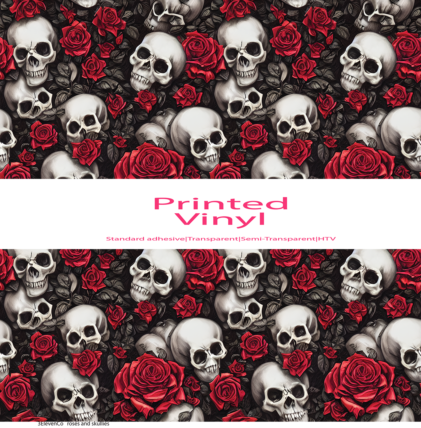 roses and skullies vinyl sheet or pen wrap