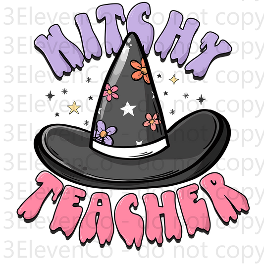 SD 2024 witchy hats vinyl sheet | witchy teacher semi-transparent decal | UV DTF