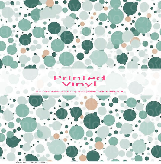 seafoam bubbles vinyl sheet