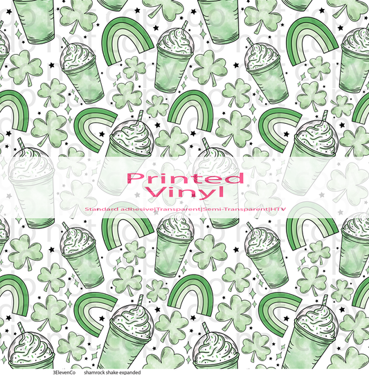 shamrock shake vinyl sheet or decal or element sheet