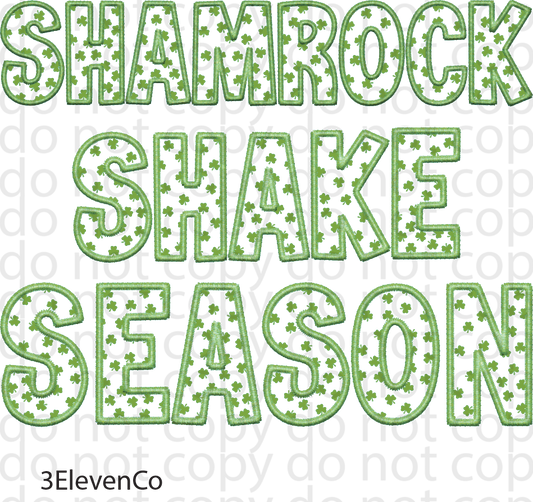 shamrock shake season semi-transparent decal