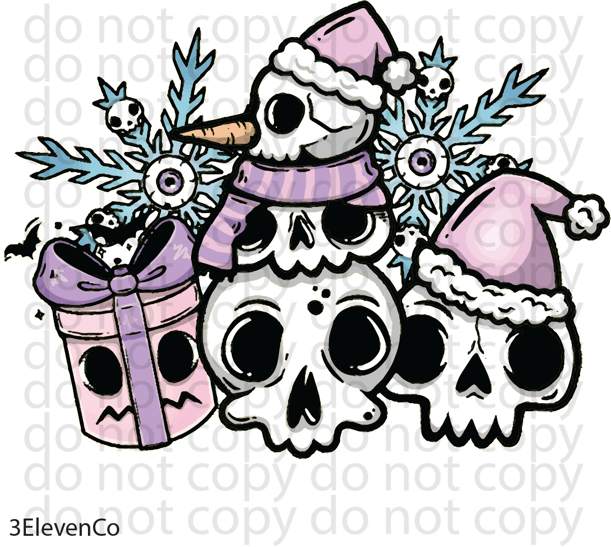 Spooky Christmas decal or sublimation print