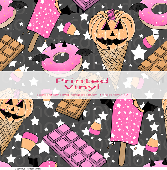 spooky sweets vinyl sheet