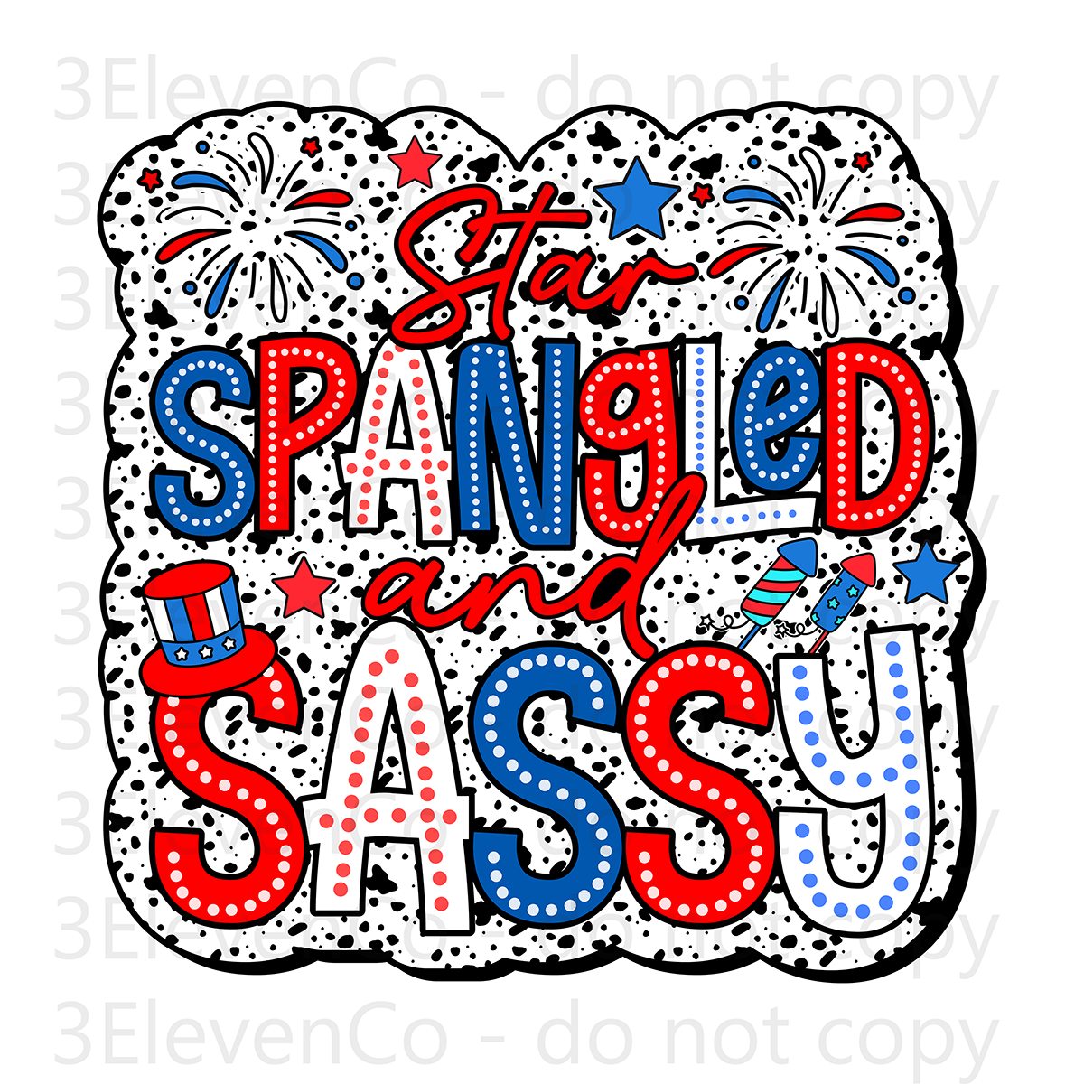 star spangled and sassy decal | DTF print