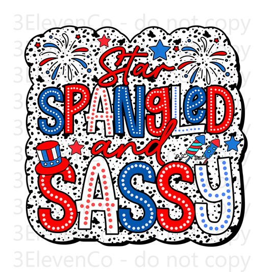 star spangled and sassy decal | DTF print