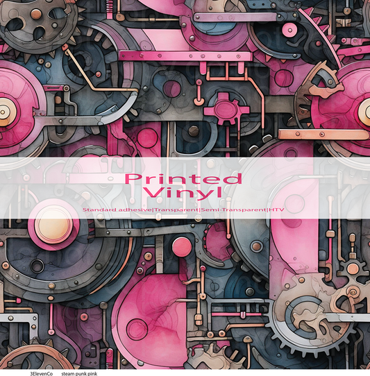 steam punk pink collection vinyl sheet