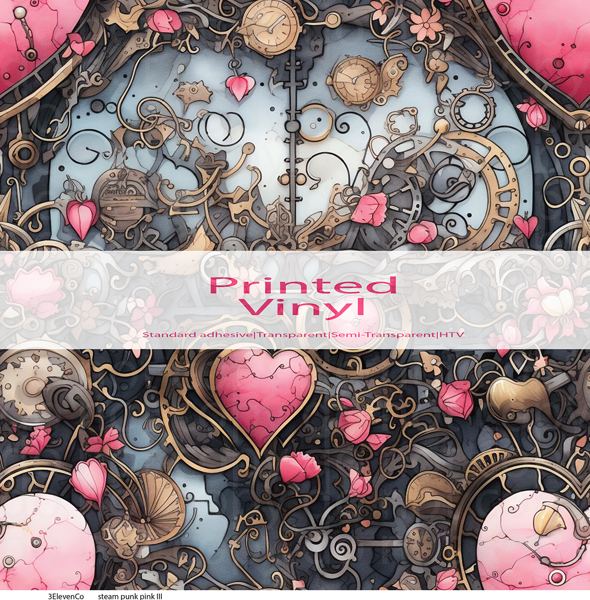 steam punk pink collection vinyl sheet