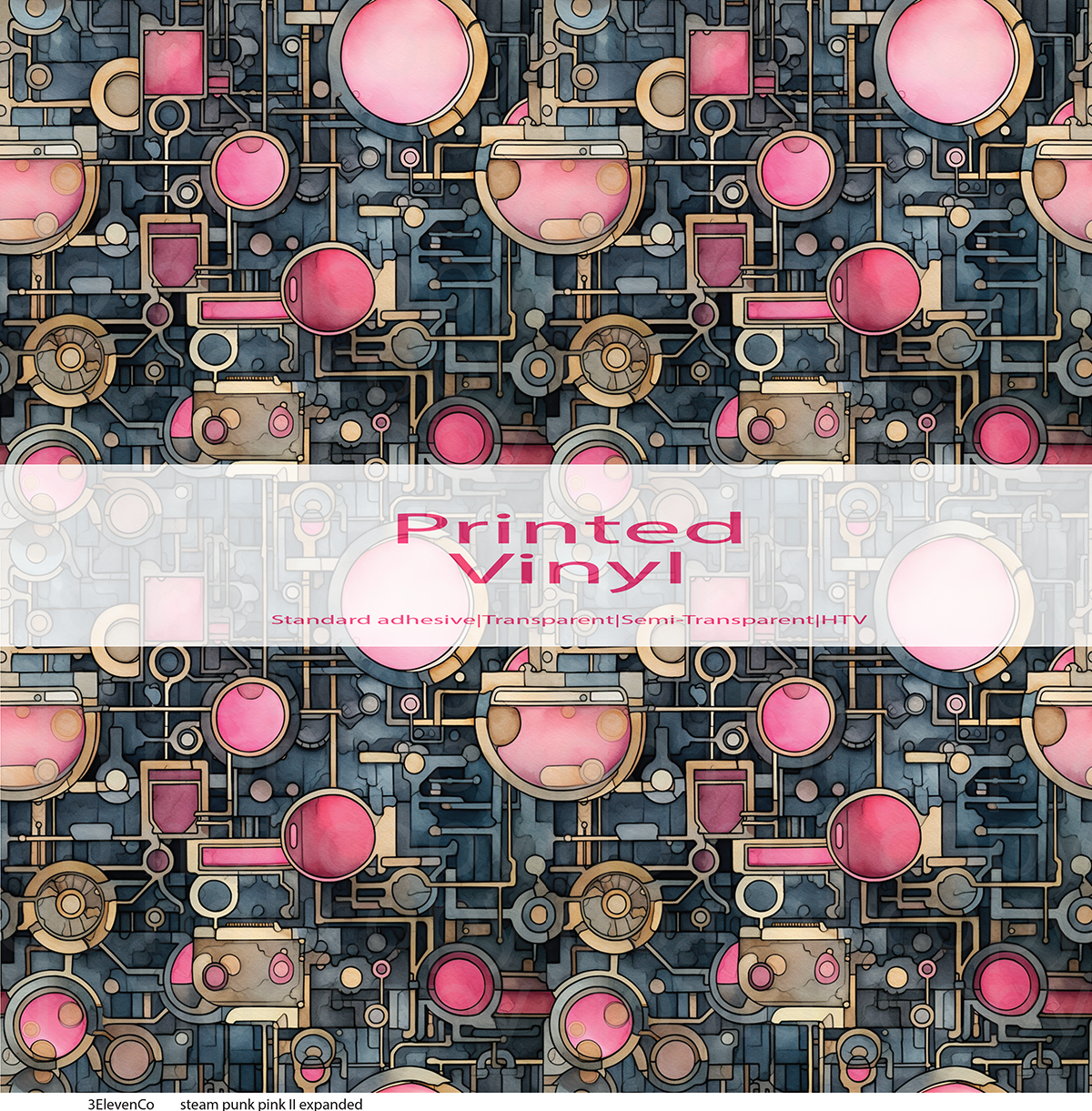 steam punk pink collection vinyl sheet