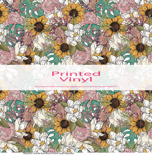 Summer Florals by Rustic Passion Studio vinyl sheet