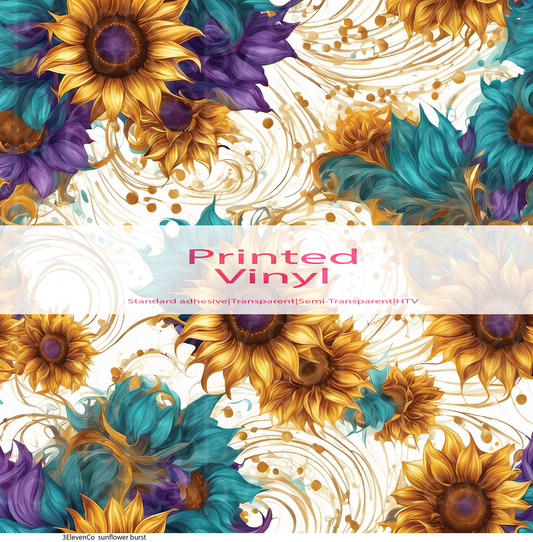 sunflower burst vinyl sheet