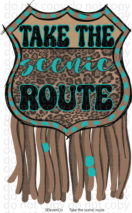 Take the scenic route decal