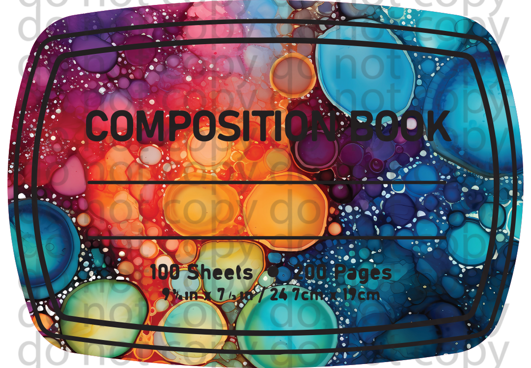 composition notebook vinyl decals