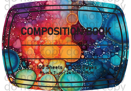 composition notebook vinyl decals