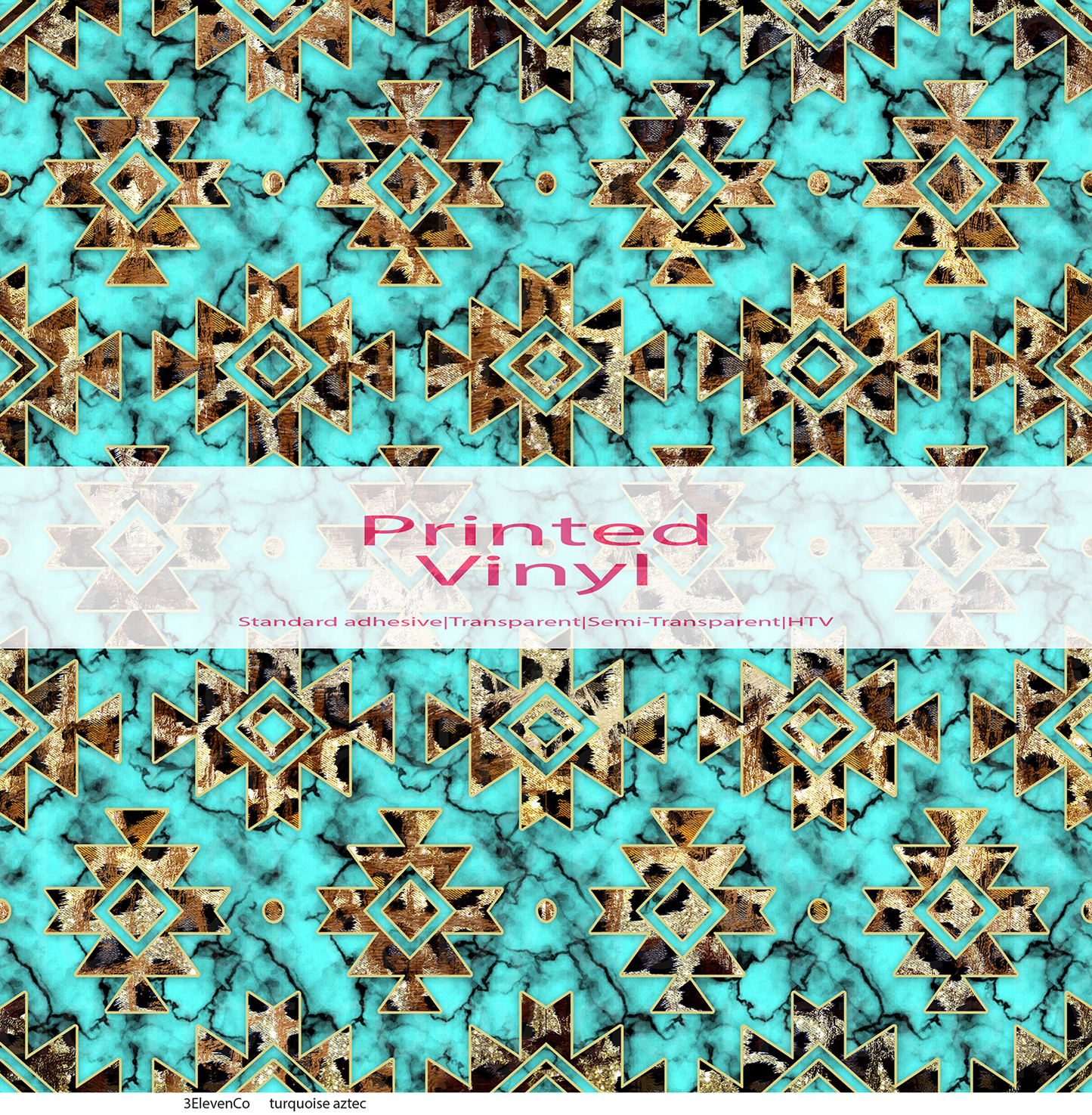 turquoise aztec vinyl sheet