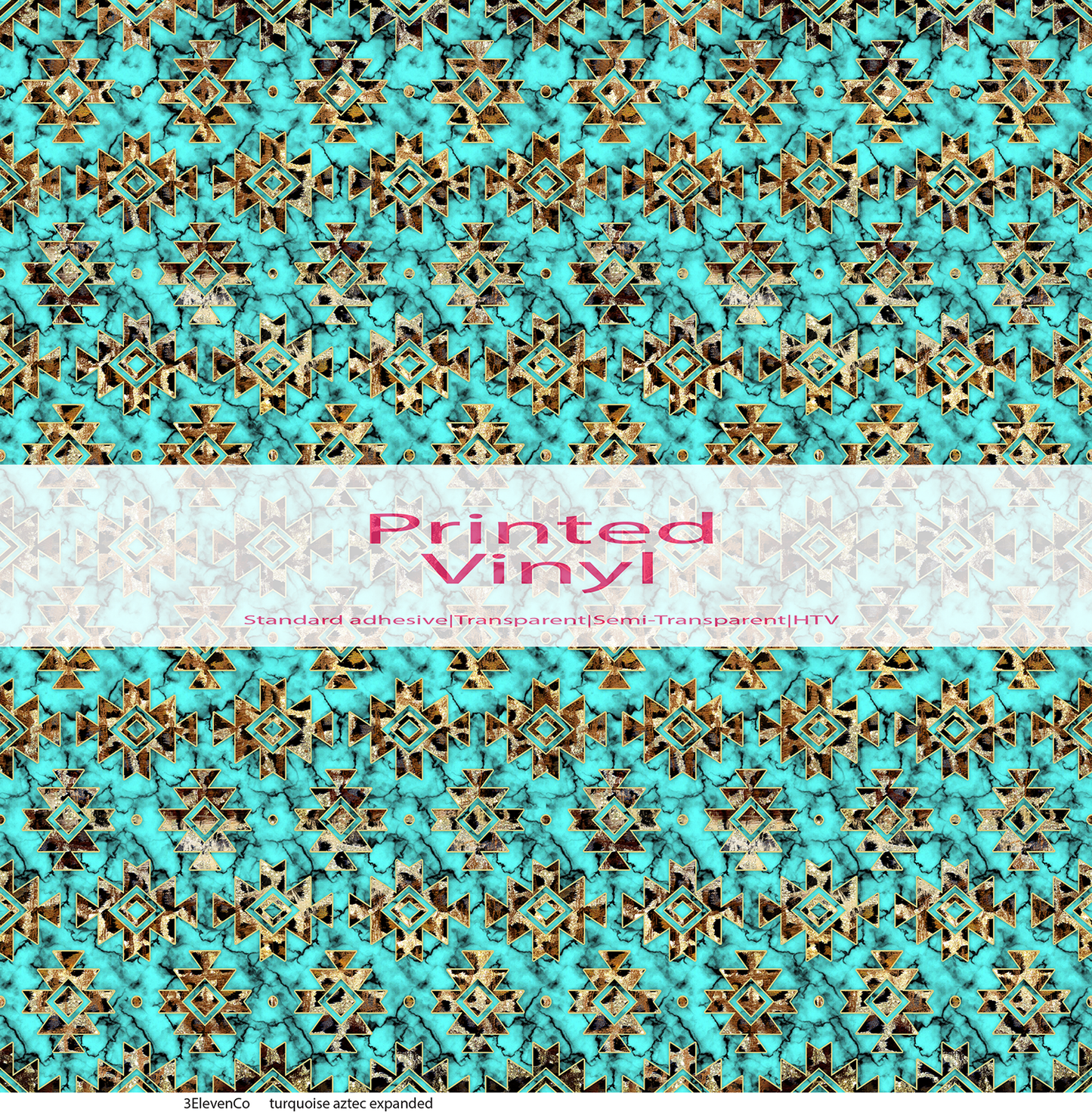 turquoise aztec vinyl sheet