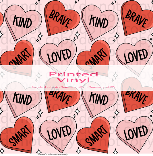 Valentine heart candy vinyl sheet