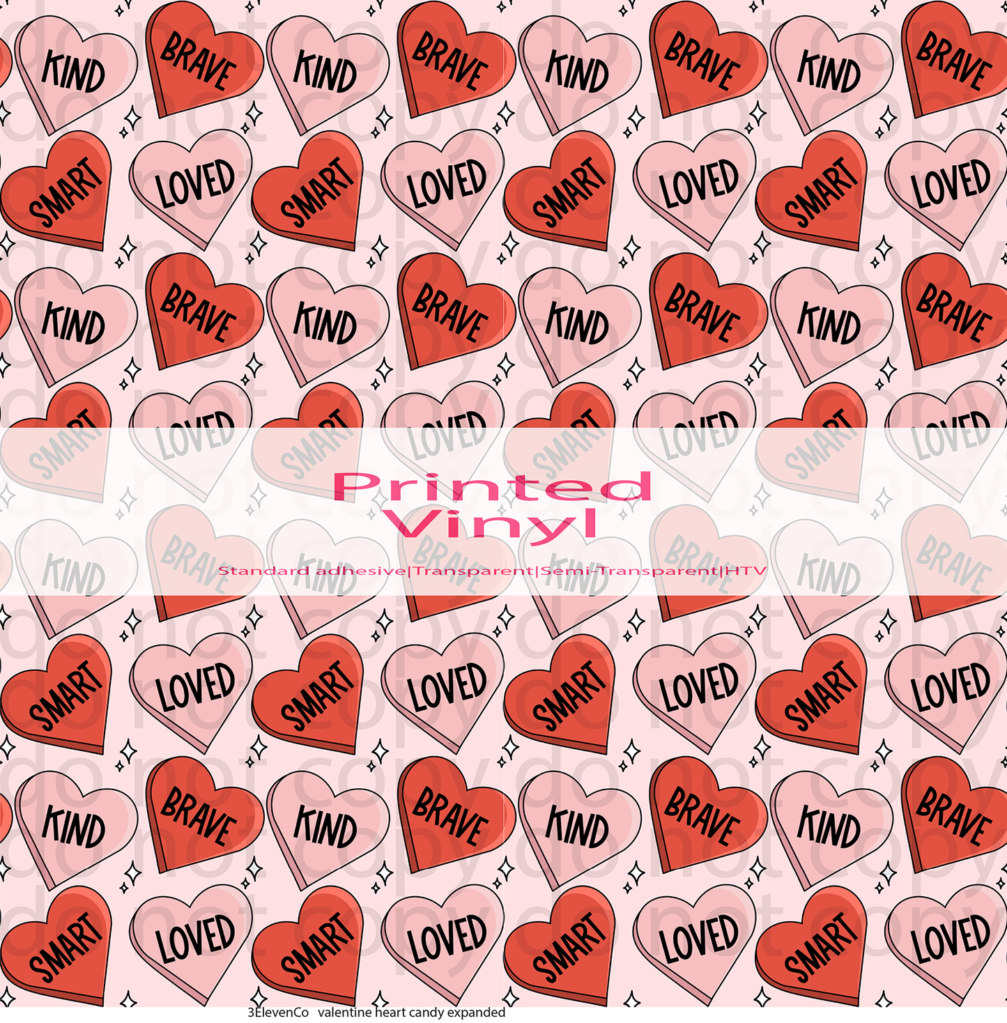 Valentine heart candy vinyl sheet