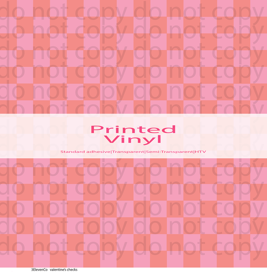 valentine's checks vinyl sheet