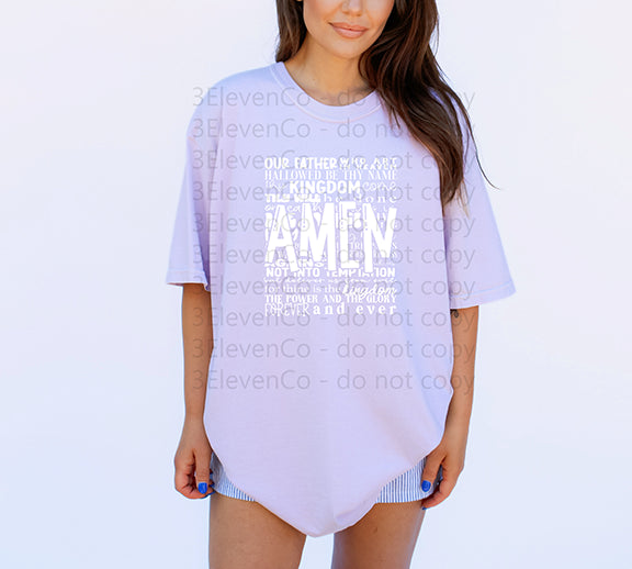 Lord's prayer tee or sweatshirt  |comfort colors|