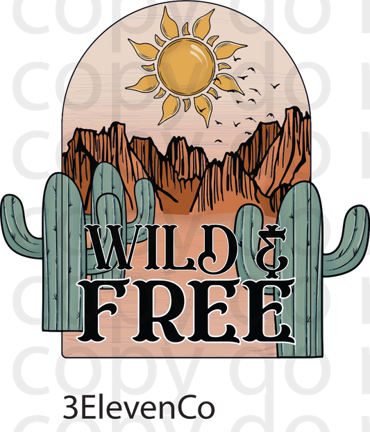 wild & free decal or sticker