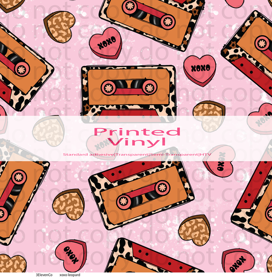 xoxo leopard vinyl sheet