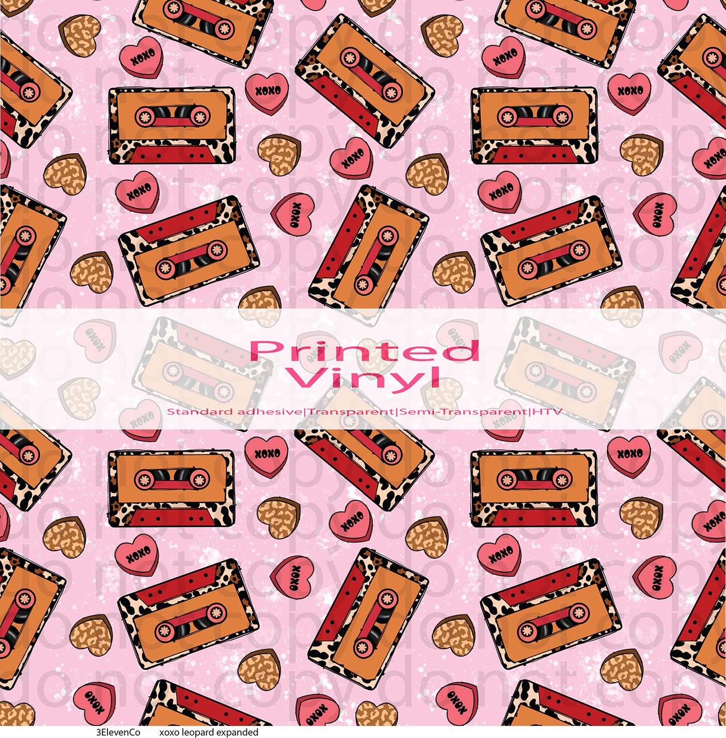 xoxo leopard vinyl sheet