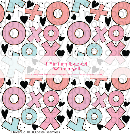 xoxo pastel seamless vinyl sheet